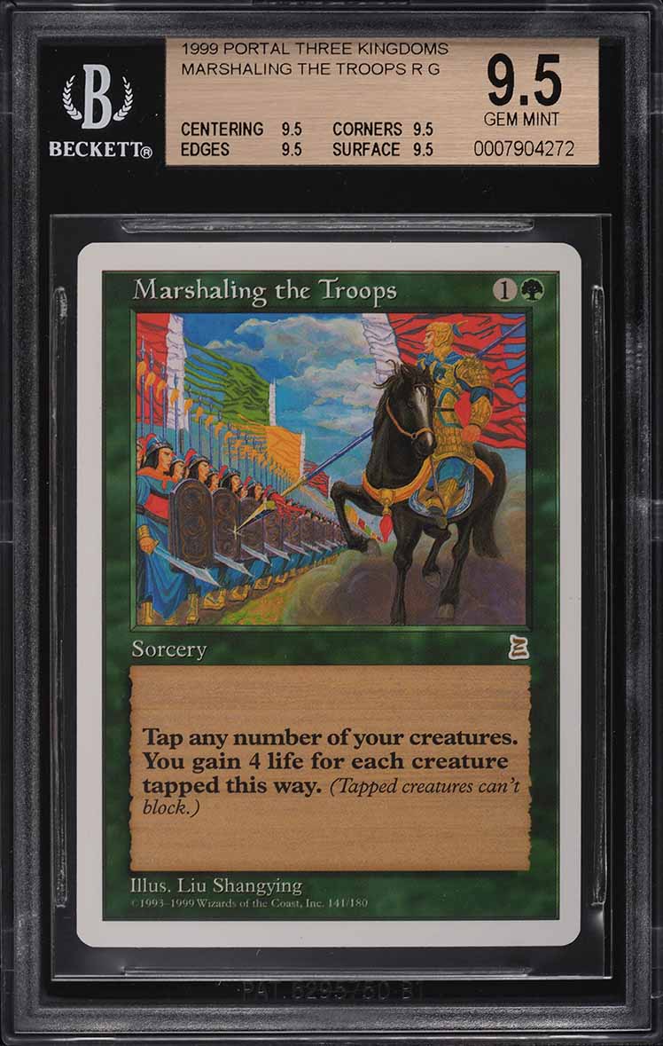 1999 Magic The Gathering MTG Portal Three Kingdoms Marshaling the Troops BGS 9.5