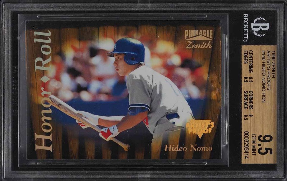 1996 Bowman's Best #1 Hideo Nomo on Fanatics Collect