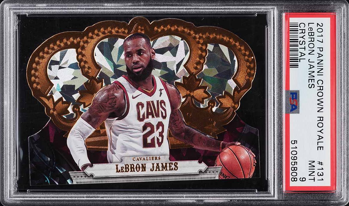 2017 Crown Royale Crystal LeBron James /99 #131 PSA 9 MINT on