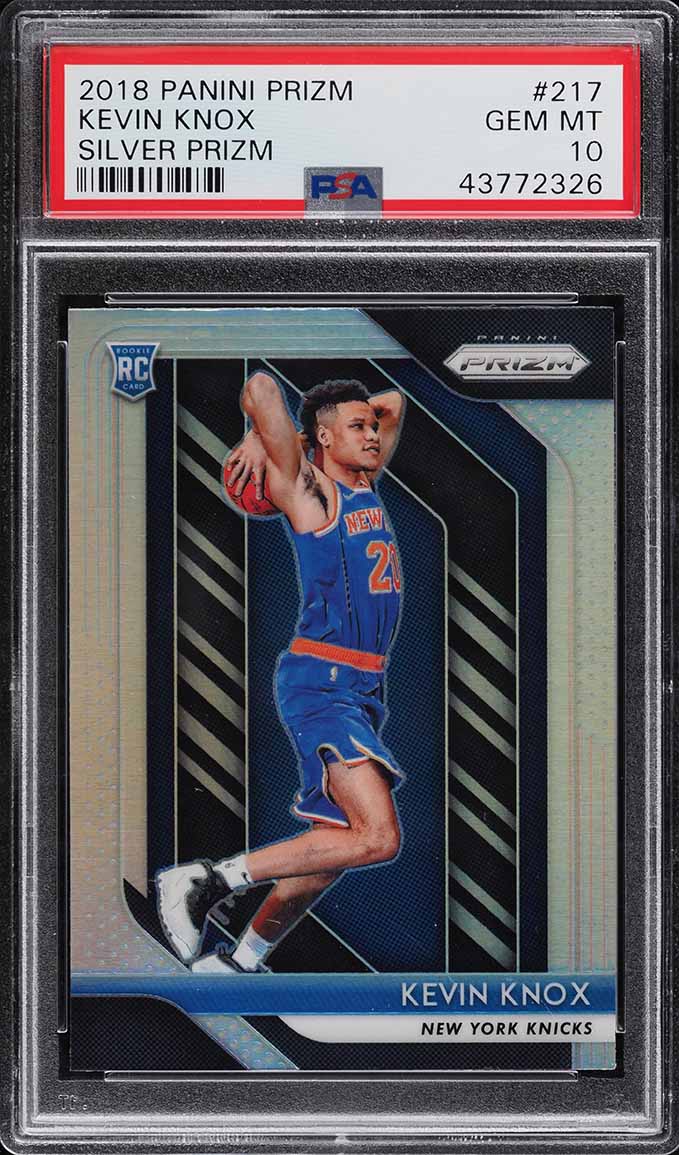 2018 Panini Prizm Silver Kevin Knox ROOKIE #217 PSA 10 GEM MINT