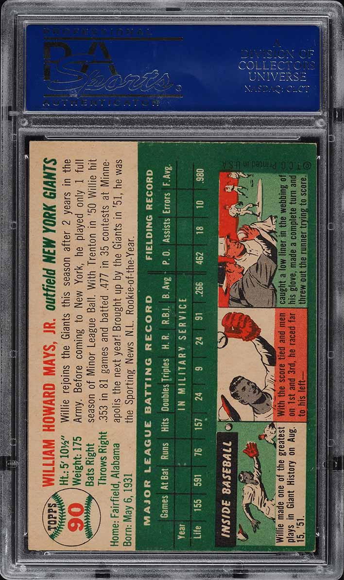 1954 Topps Willie Mays #90 PSA 7 NRMT