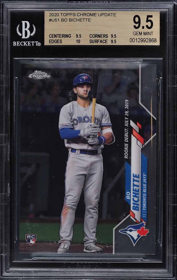 2020 Topps Chrome Update Bo Bichette ROOKIE #U51 BGS 9.5 GEM MINT