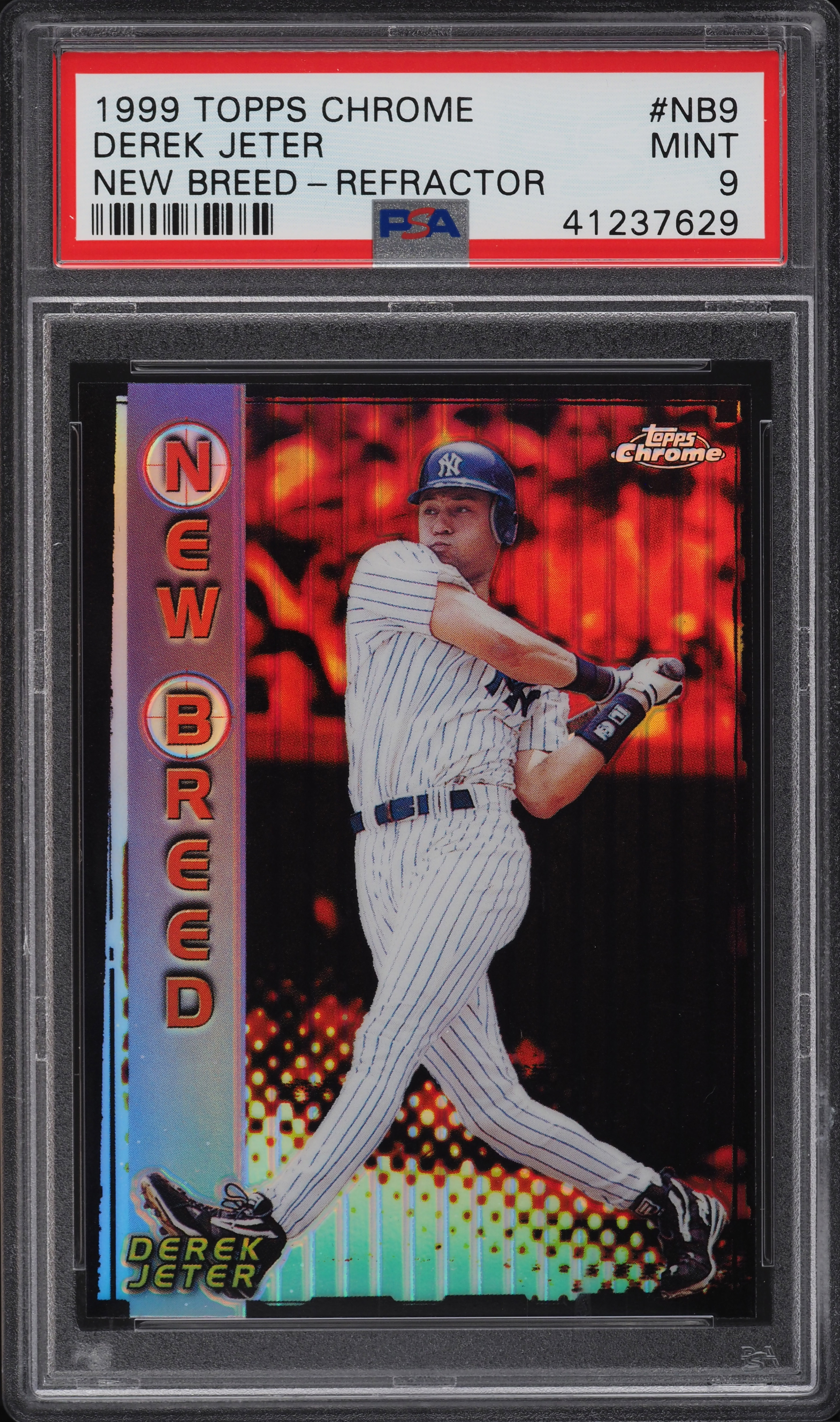 1999 Topps Chrome New Breed Refractor Derek Jeter #NB9 PSA 9 MINT