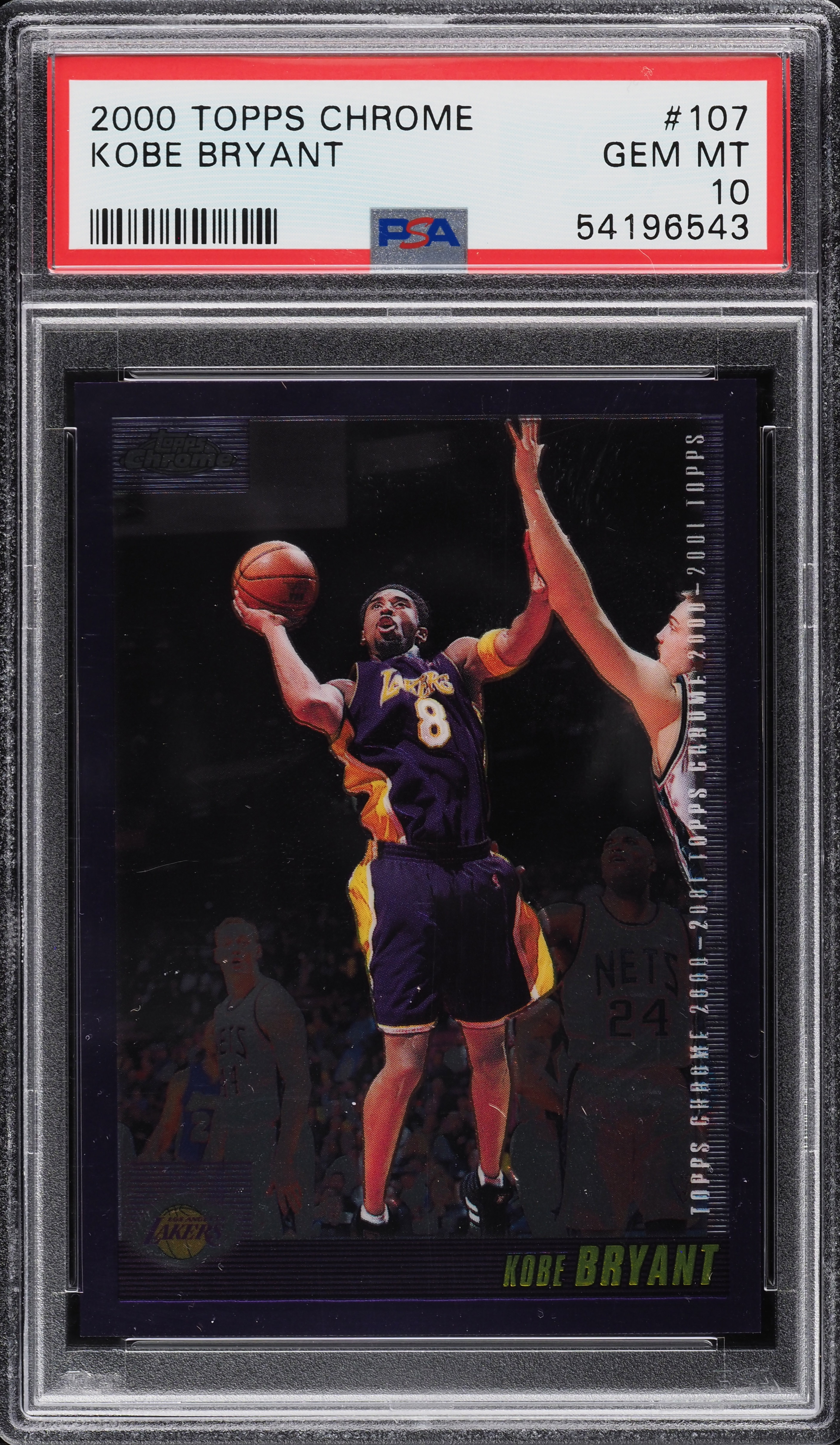 2000 Topps Chrome Kobe Bryant #107 PSA 10 GEM MINT on Fanatics Collect