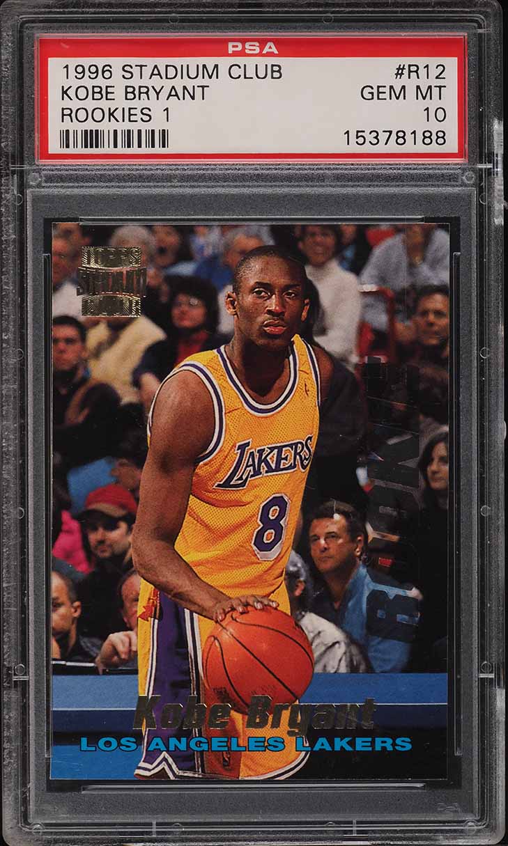 Kobe Bryant K.O.B.E. 12インチレコード 1996 Stadium Club Rookies 1 Kobe Bryant ROOKIE #R12 PSA 10 GEM