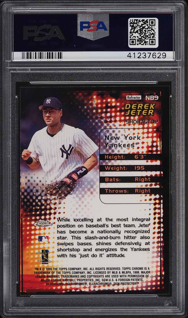 1999 Topps Chrome New Breed Refractor Derek Jeter #NB9 PSA 9 MINT
