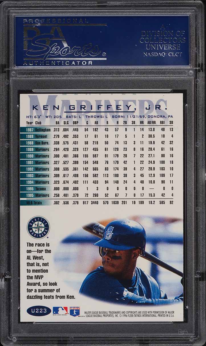 1996 Fleer Update Tiffany Ken Griffey Jr. #U223 PSA 10 GEM MINT