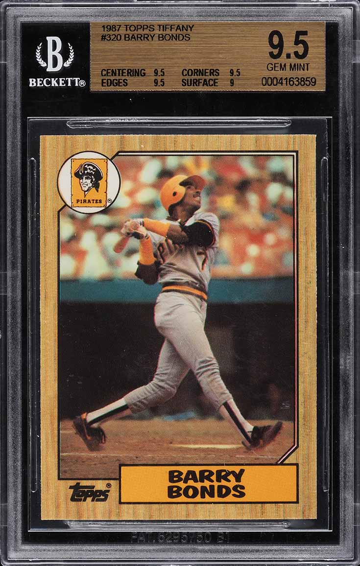 1987 Topps Tiffany Barry Bonds ROOKIE #320 BGS 9.5 GEM MINT