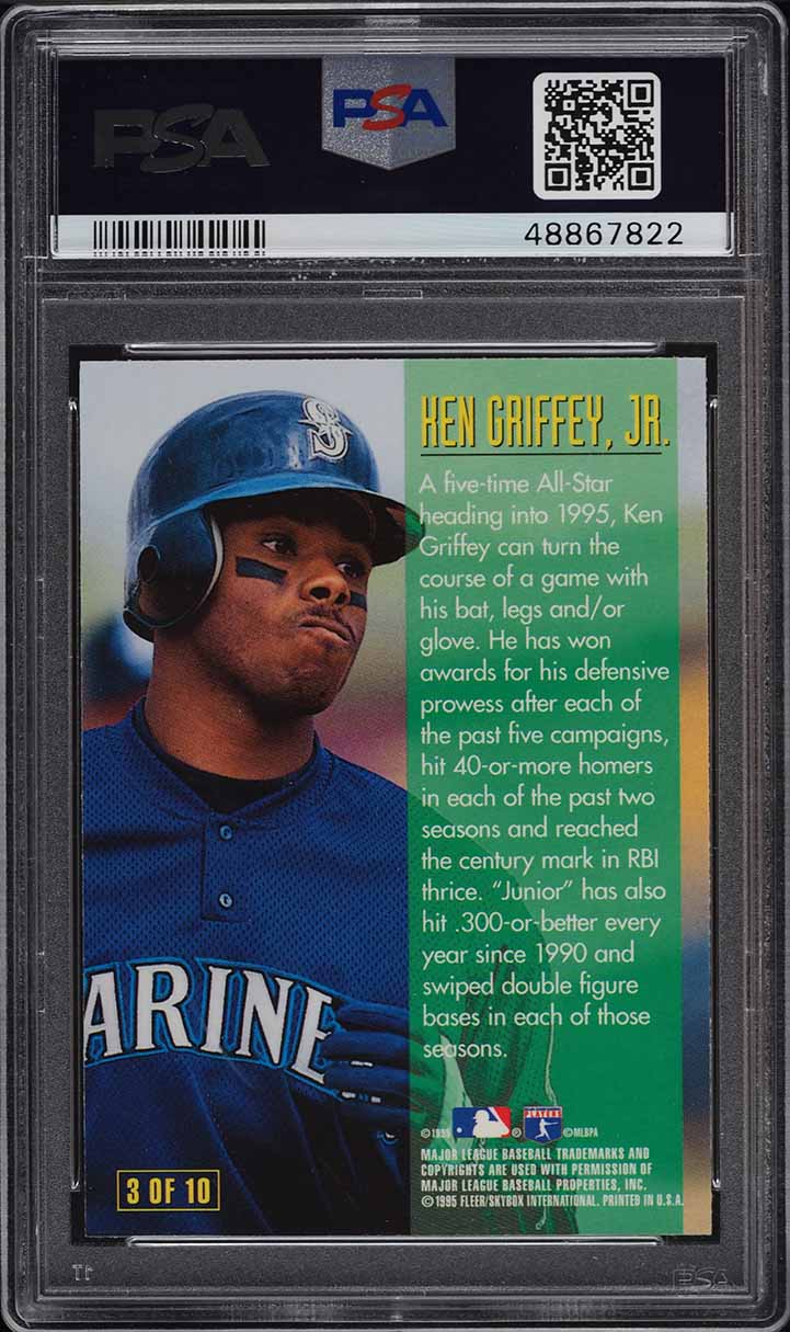 1995 Skybox Emotion Masters Ken Griffey Jr. #3 PSA 9 MINT
