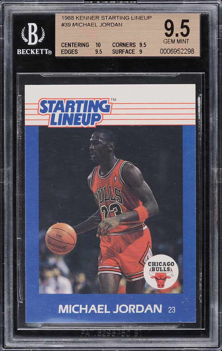 1988 Kenner Starting Lineup Cards Michael Jordan #39 BGS 9.5 GEM MINT