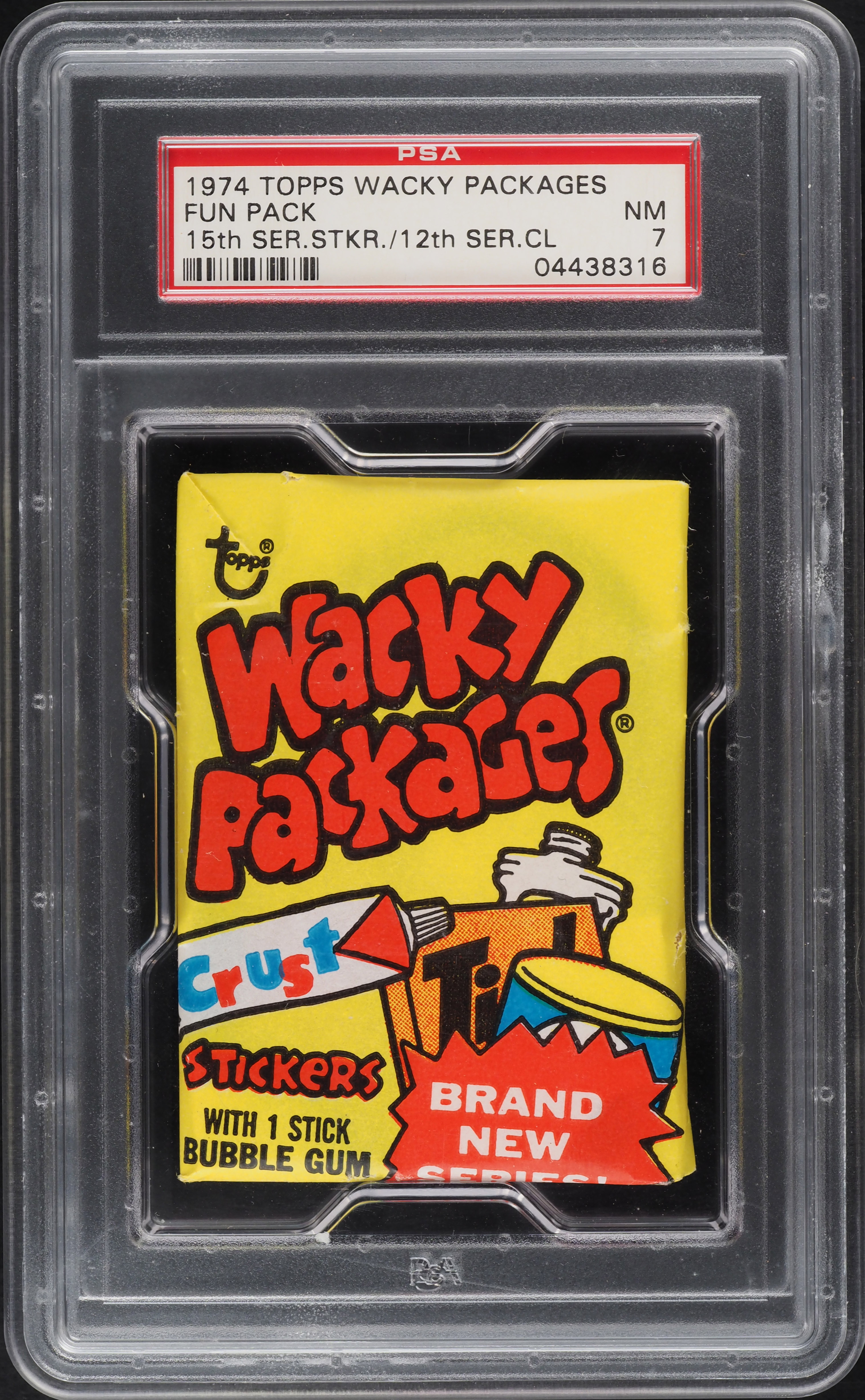 1975 Topps Wacky Packages Wax Pack Fun Pack 15th Series PSA 7 NRMT