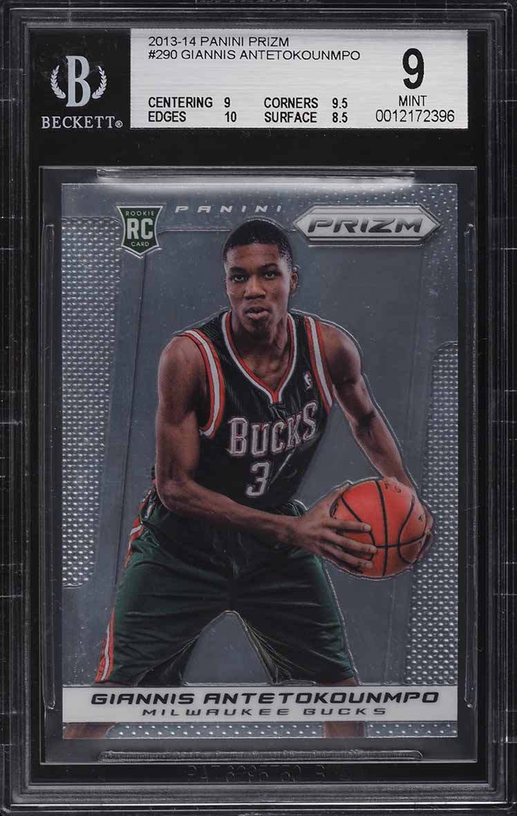 2013 Panini Prizm Giannis Antetokounmpo ROOKIE RC #290 BGS 9 MINT