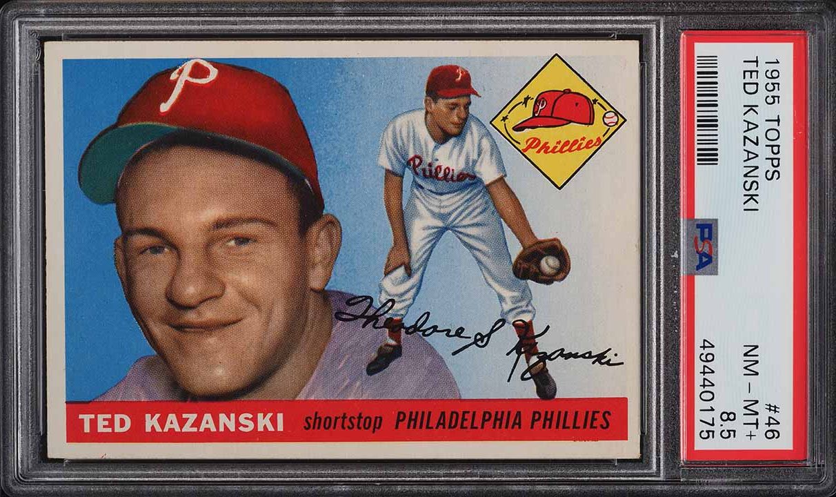 1955 Topps Ted Kazanski #46 PSA 8.5 NM-MT+