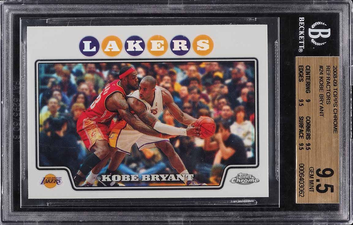 2008 Topps Chrome Refractor Kobe Bryant w/ LeBron James #24 BGS