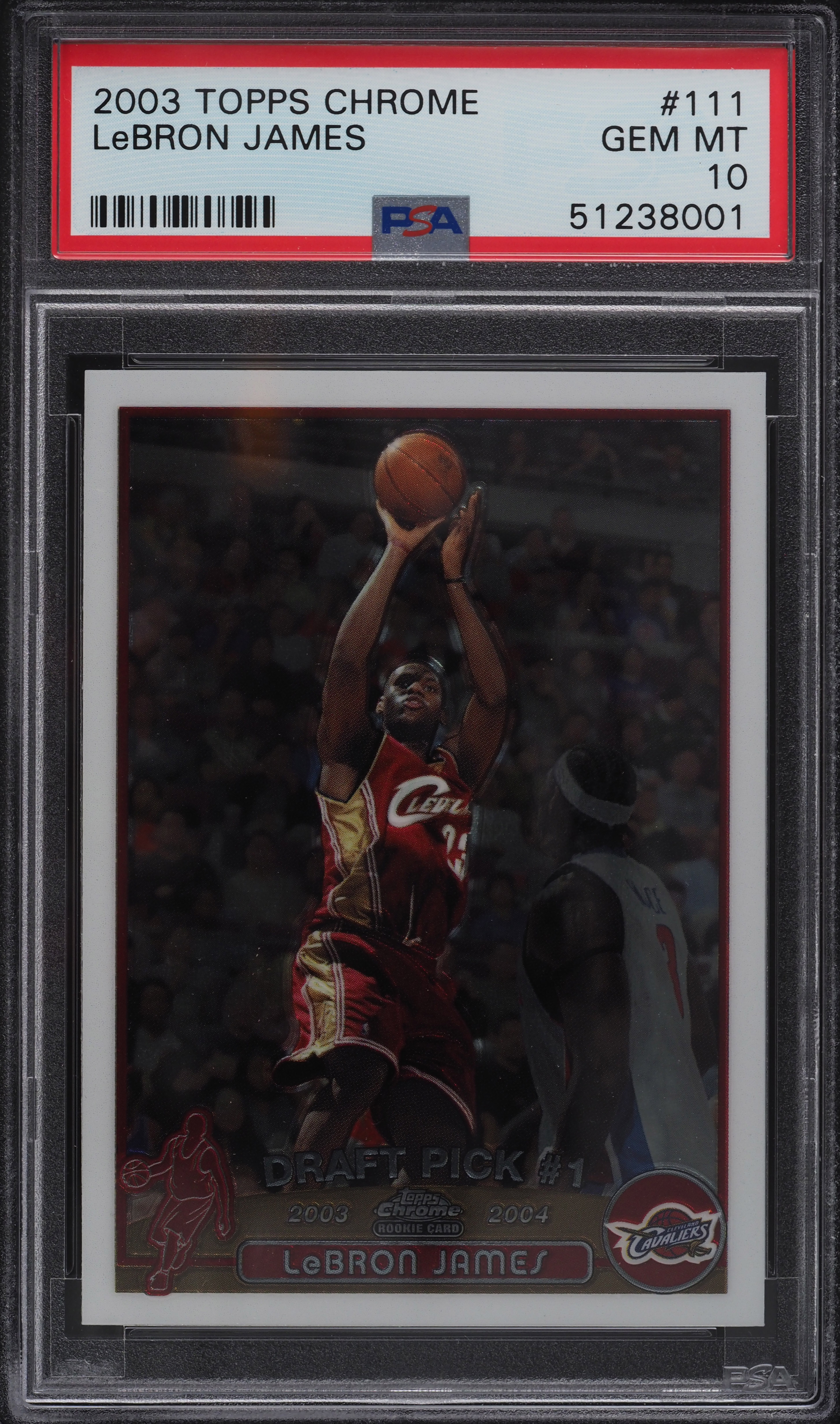 2003 Topps Chrome LeBron James ROOKIE RC #111 PSA 10 GEM MINT on