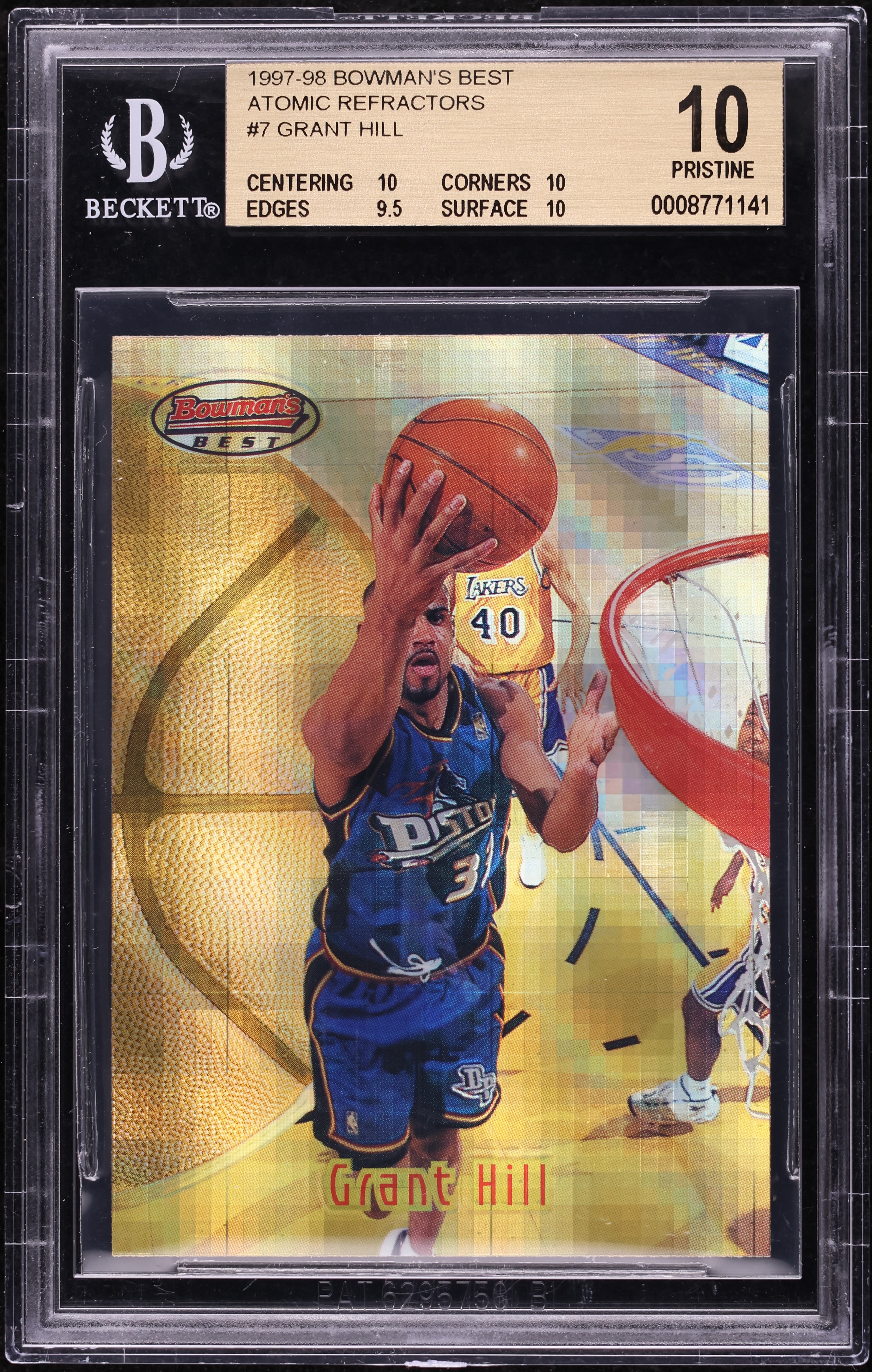 その他 97-98 BB Atomic Refractor Grant Hill 1997 Bowman's Best Atomic Refractor Grant Hill #7 BGS 10 PRISTINE