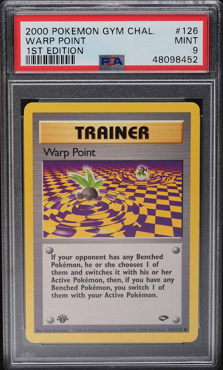 2000 Pokemon Gym Challenge 1st Edition Warp Point #126 PSA 9 MINT