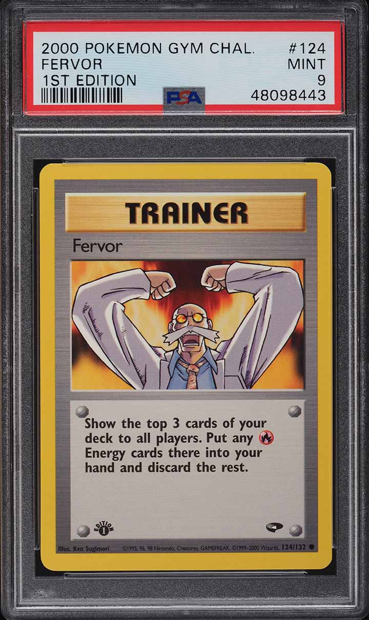 2000 Pokemon Gym Challenge 1st Edition Fervor #124 PSA 9 MINT