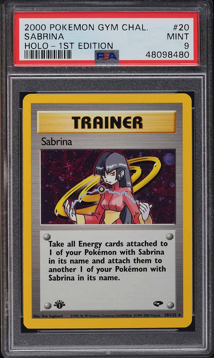 2000 Pokemon Gym Challenge 1st Edition Holo Sabrina #20 PSA 9 MINT