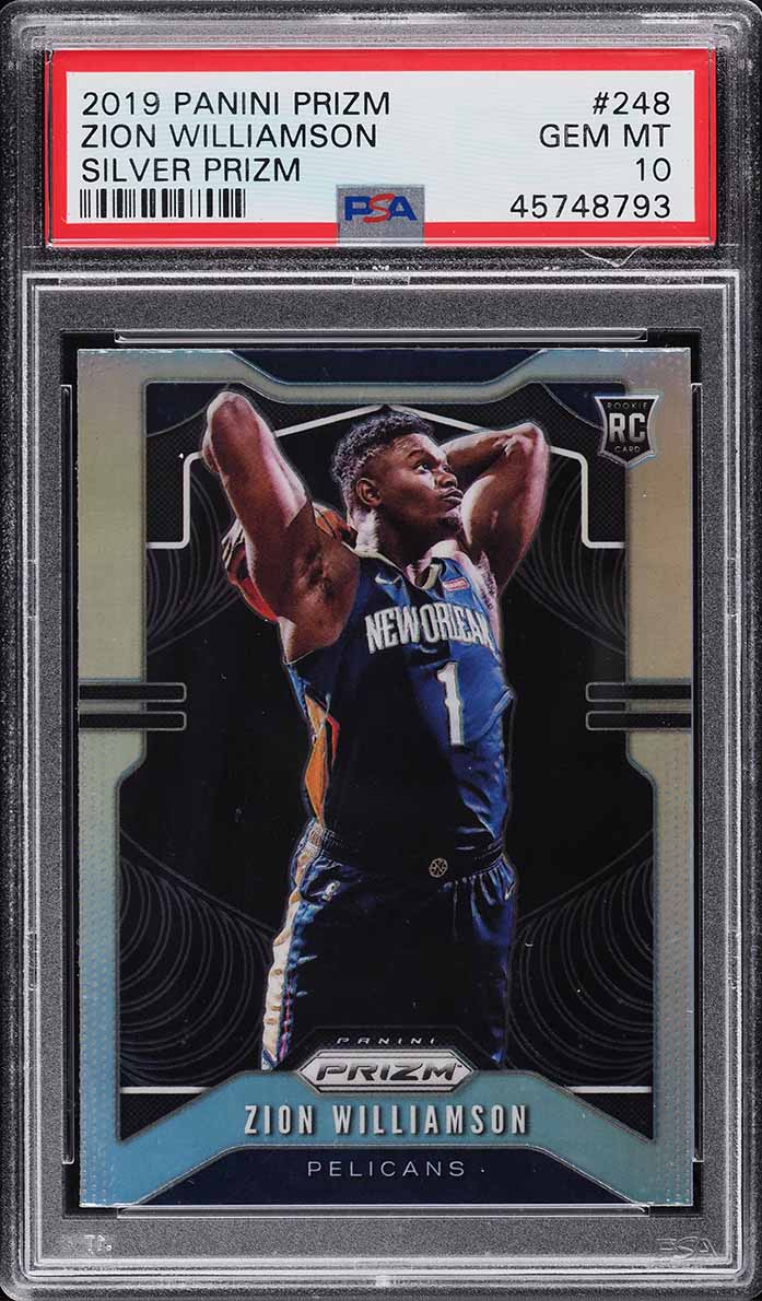 2019 Prizm Zion Williamson Silver #248 PSA 10 | Card Ladder