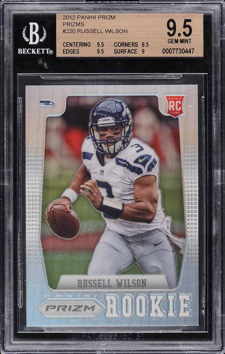 2012 Panini Prizm Silver Prizms Russell Wilson ROOKIE #230 BGS 9.5 GEM MINT