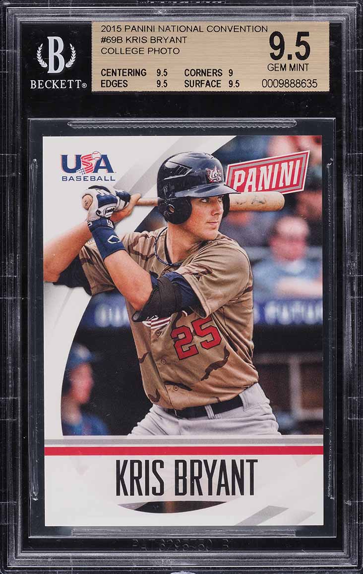 2015 Panini National Convention Kris Bryant ROOKIE RC #69B BGS 9.5
