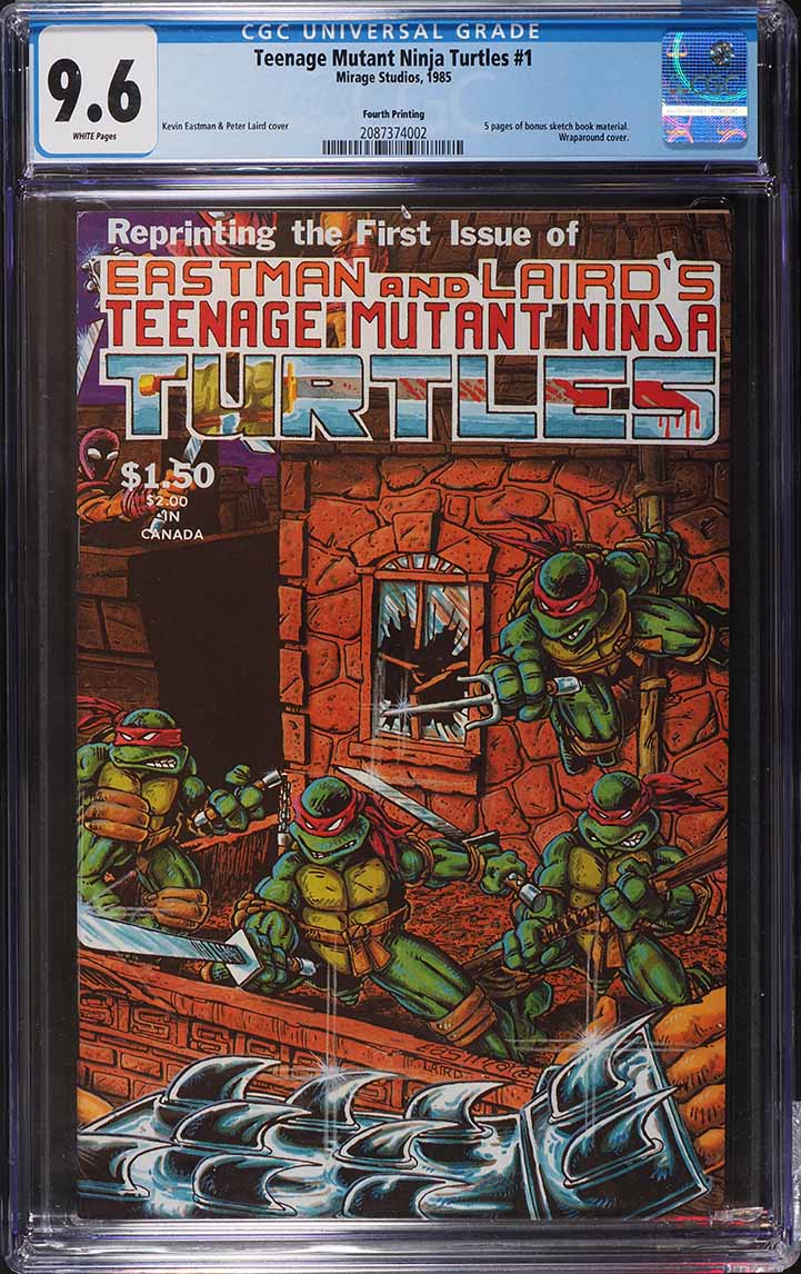 1985 Mirage Studios Teenage Mutant Ninja Turtles #1 CGC 9.6 WP on Fanatics  Collect, image size:721x1146