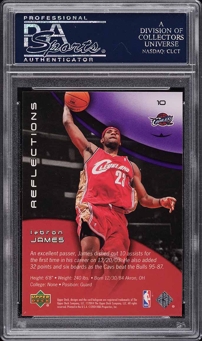 2003 UD Triple Dimensions Reflections Amethyst LeBron James RC