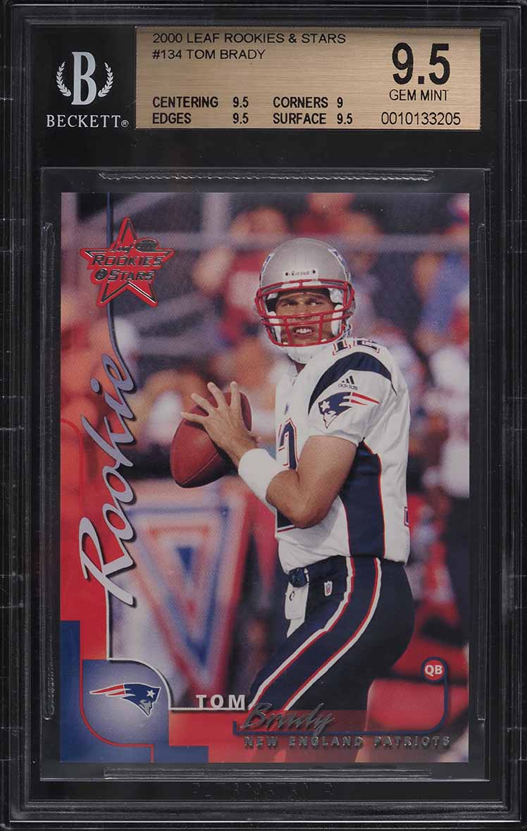 2000 Leaf Rookies & Stars Tom Brady ROOKIE /1000 #134 BGS 9.5 GEM MINT