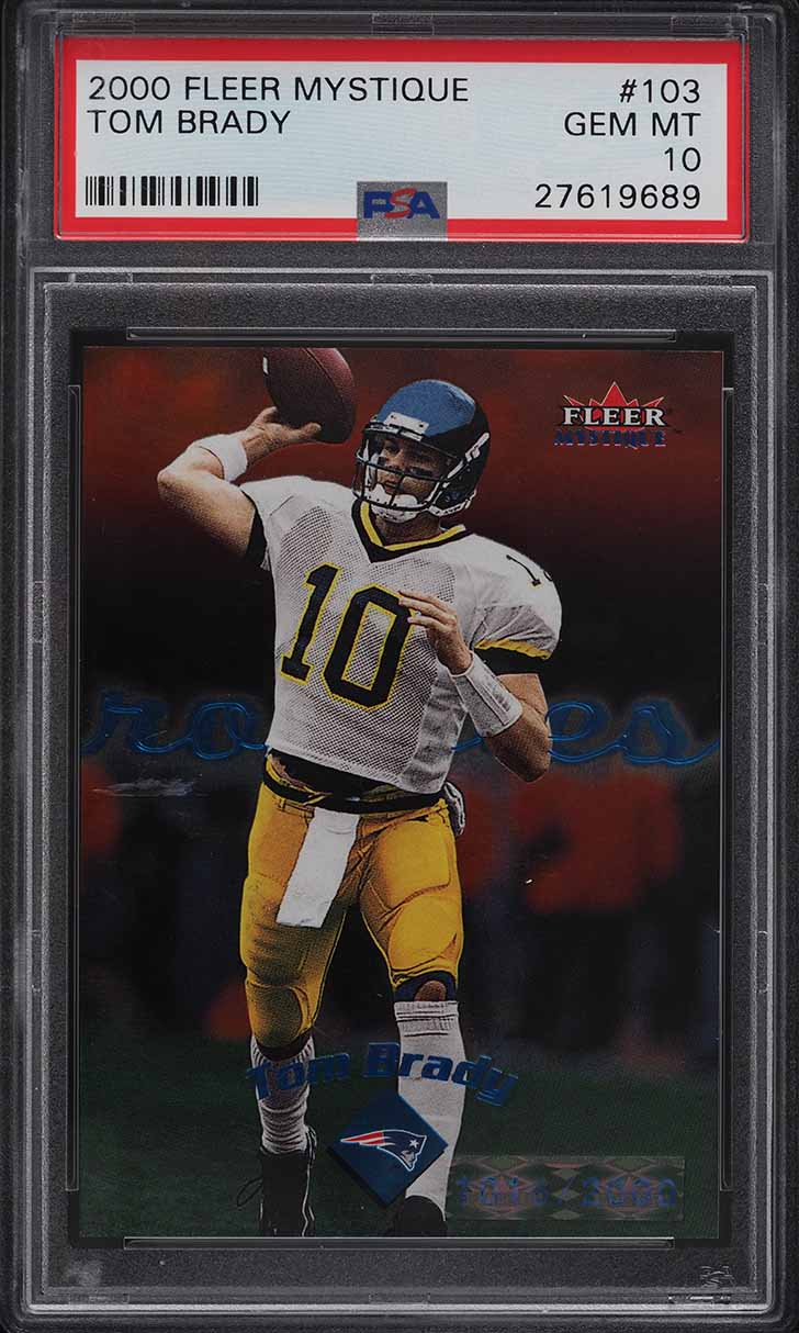 2000 Fleer Mystique Tom Brady ROOKIE /2000 #103 PSA 10 GEM MINT