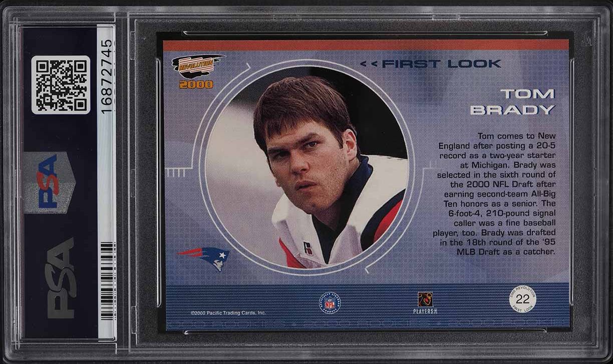 2000 Pacific Revolution First Look Tom Brady ROOKIE #22 PSA 10 GEM MINT