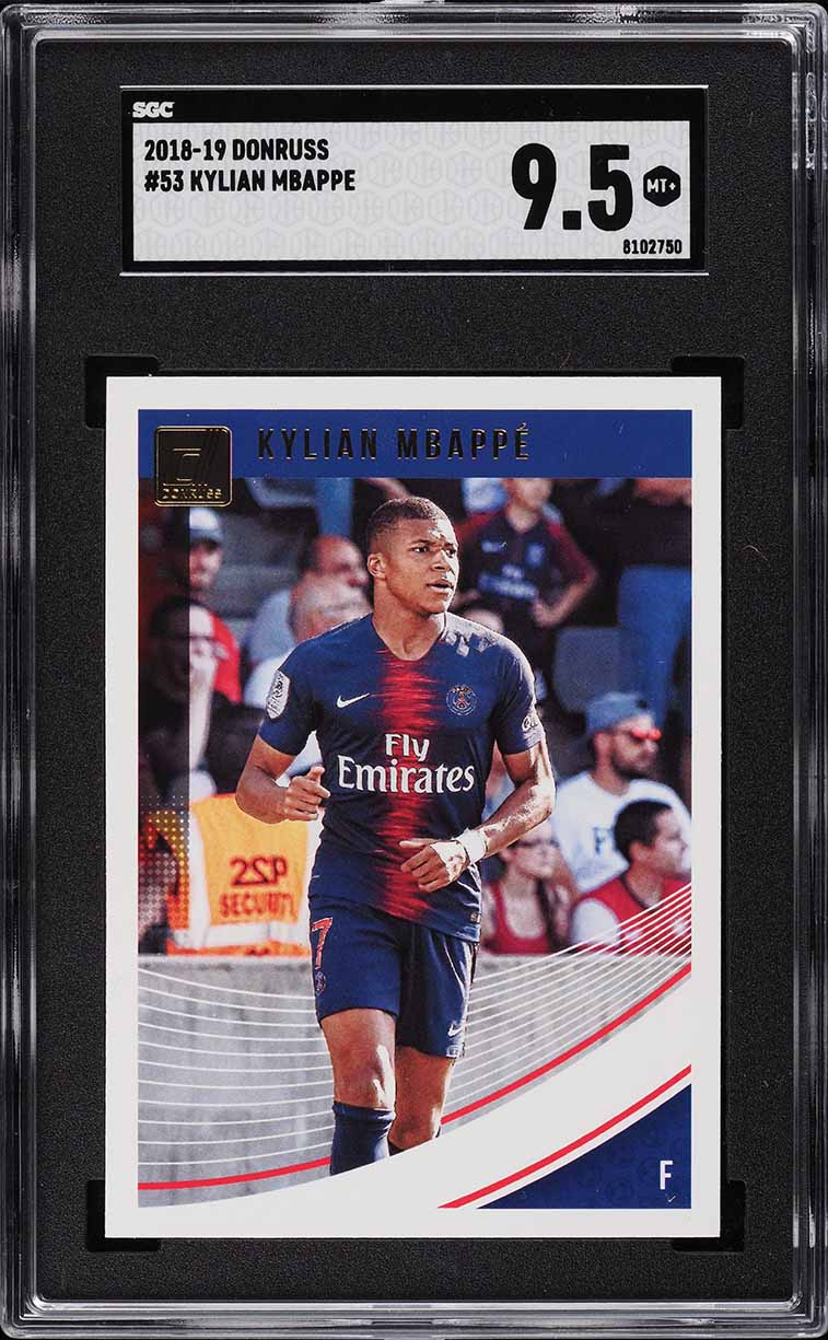 2018 Donruss Soccer Kylian Mbappe ROOKIE #53 SGC 9.5 MINT+