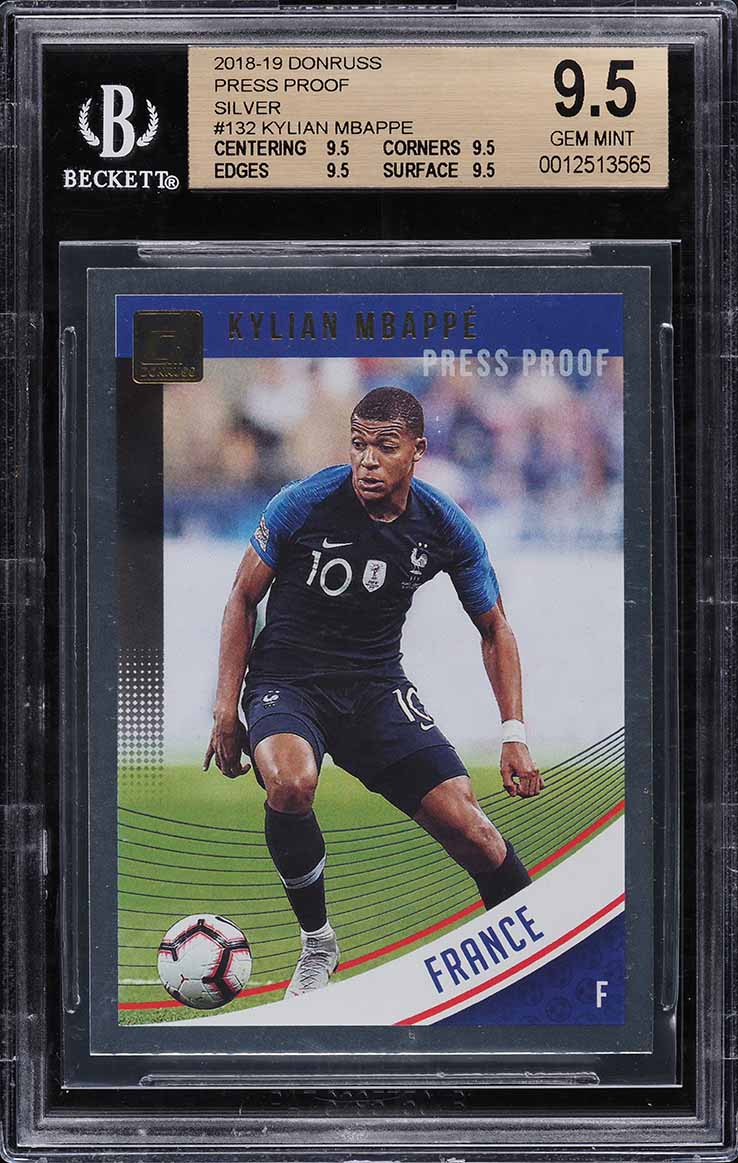 2018 Donruss Press Proof Silver Kylian Mbappe ROOKIE #132 BGS 9.5