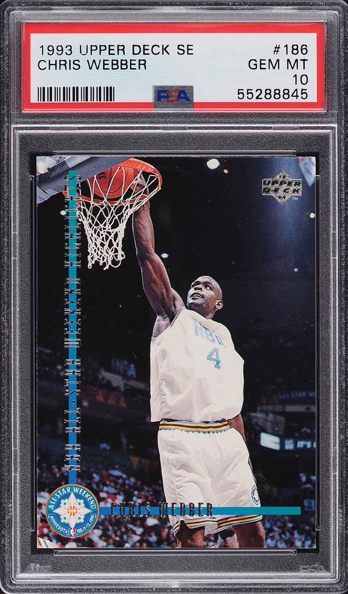 1993 Upper Deck SE Chris Webber ROOKIE #186 PSA 10 GEM MINT