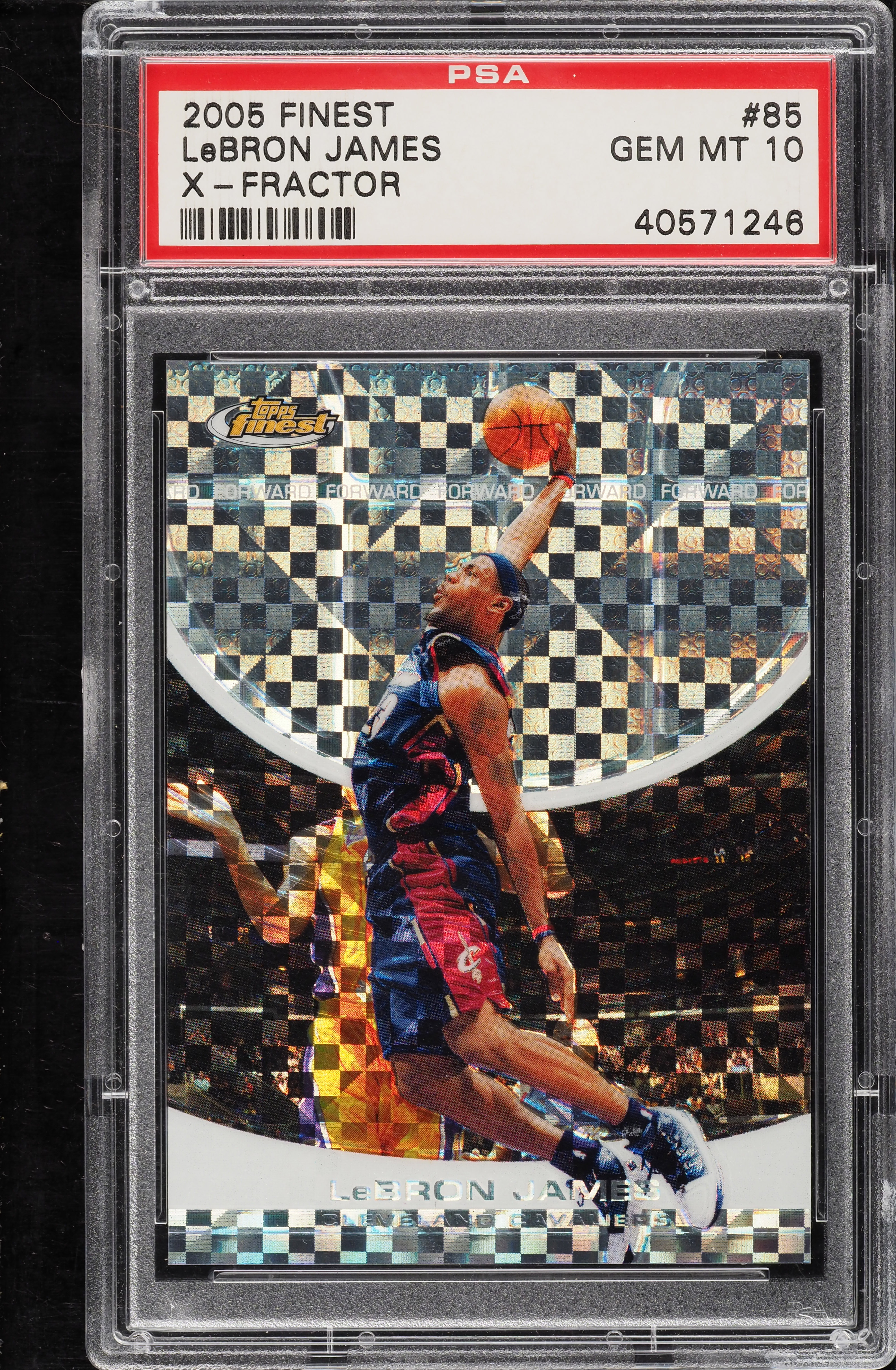 2005 Finest Xfractor LeBron James /229 #85 PSA 10 GEM MINT on