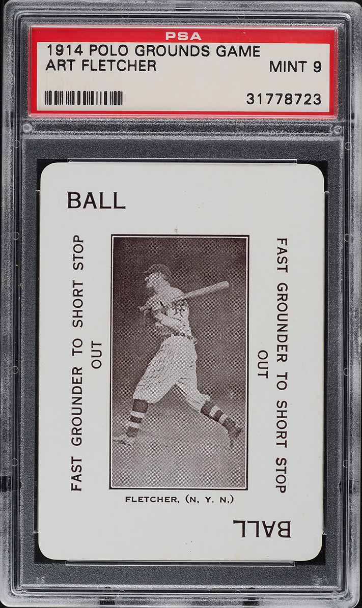1914 Polo Grounds Game Art Fletcher PSA 9 MINT