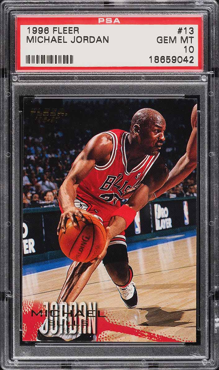 1996 Fleer Basketball Michael Jordan #13 PSA 10 GEM MINT