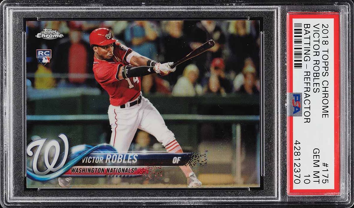 2018 Topps Chrome Refractor Victor Robles ROOKIE RC #175 PSA 10 GEM MINT
