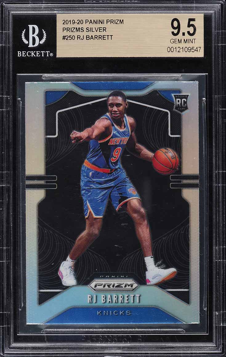 2019 Panini Prizm Silver Prizms RJ Barrett ROOKIE #250 BGS 9.5 GEM