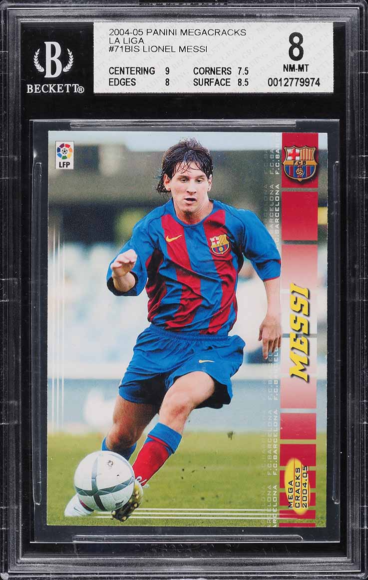 2004 Panini Sports Mega Cracks La Liga Lionel Messi ROOKIE #71 BGS 8 NM-MT
