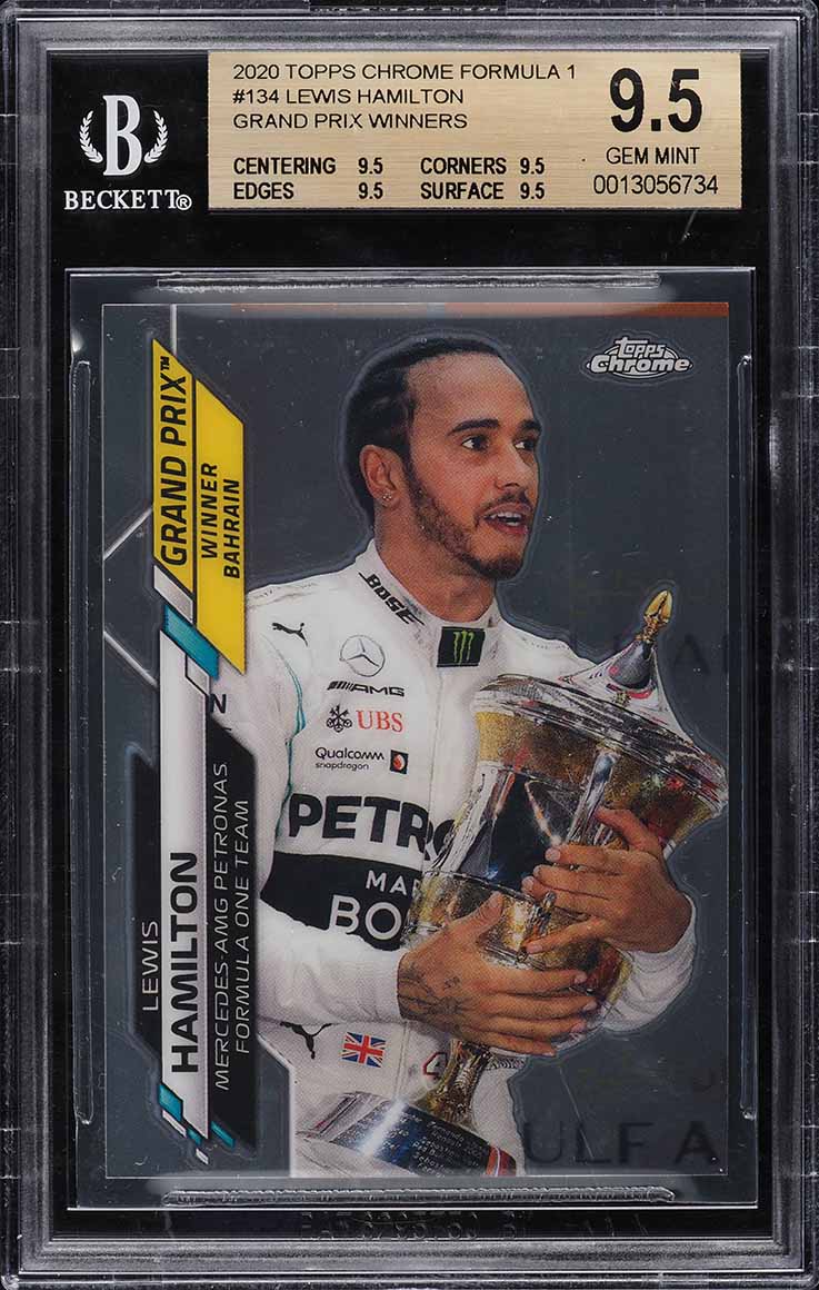 2020 Topps Chrome Formula 1 F1 Grand Prix Lewis Hamilton #134 BGS 9.5 GEM MINT