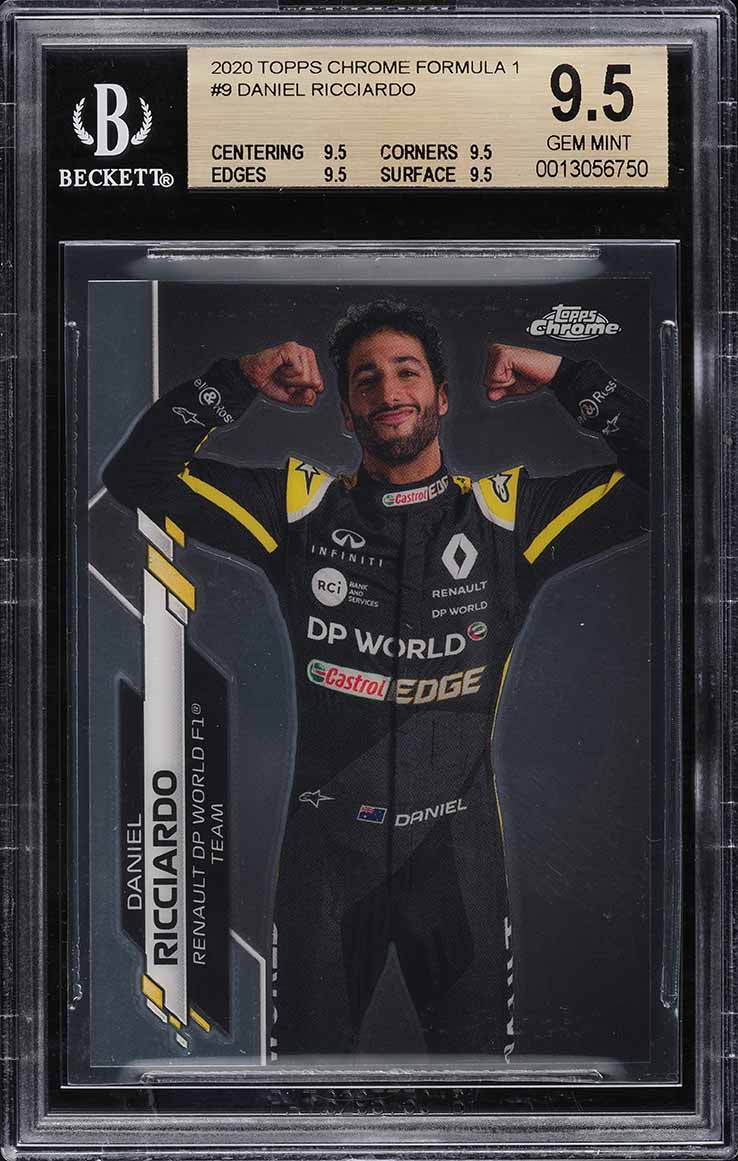 2020 Topps Chrome Formula 1 F1 Daniel Ricciardo #9 BGS 9.5 GEM MINT