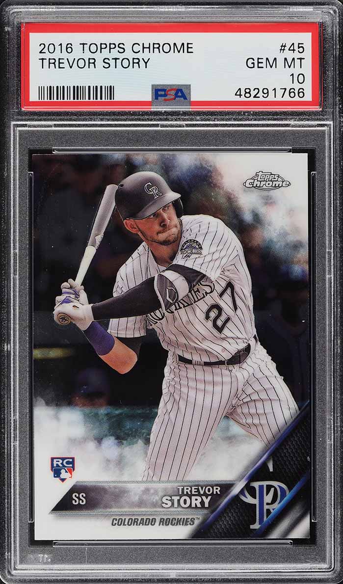 2016 Topps Chrome Trevor Story ROOKIE RC #45 PSA 10 GEM MINT
