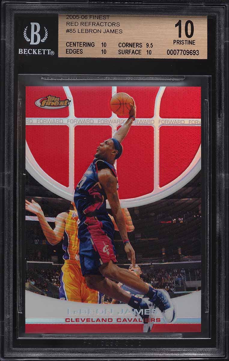 2005 Finest Red Refractor LeBron James /169 #85 BGS 10 PRISTINE