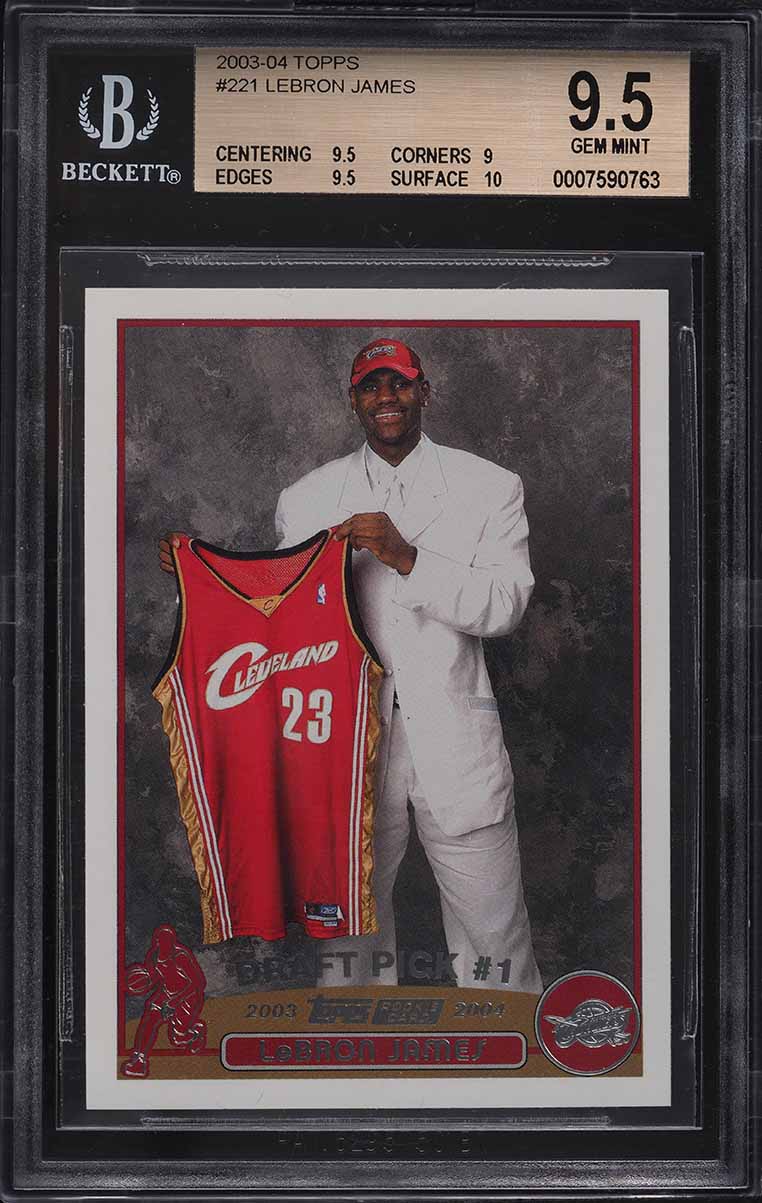 2003 Topps Basketball LeBron James ROOKIE RC #221 BGS 9.5 GEM MINT
