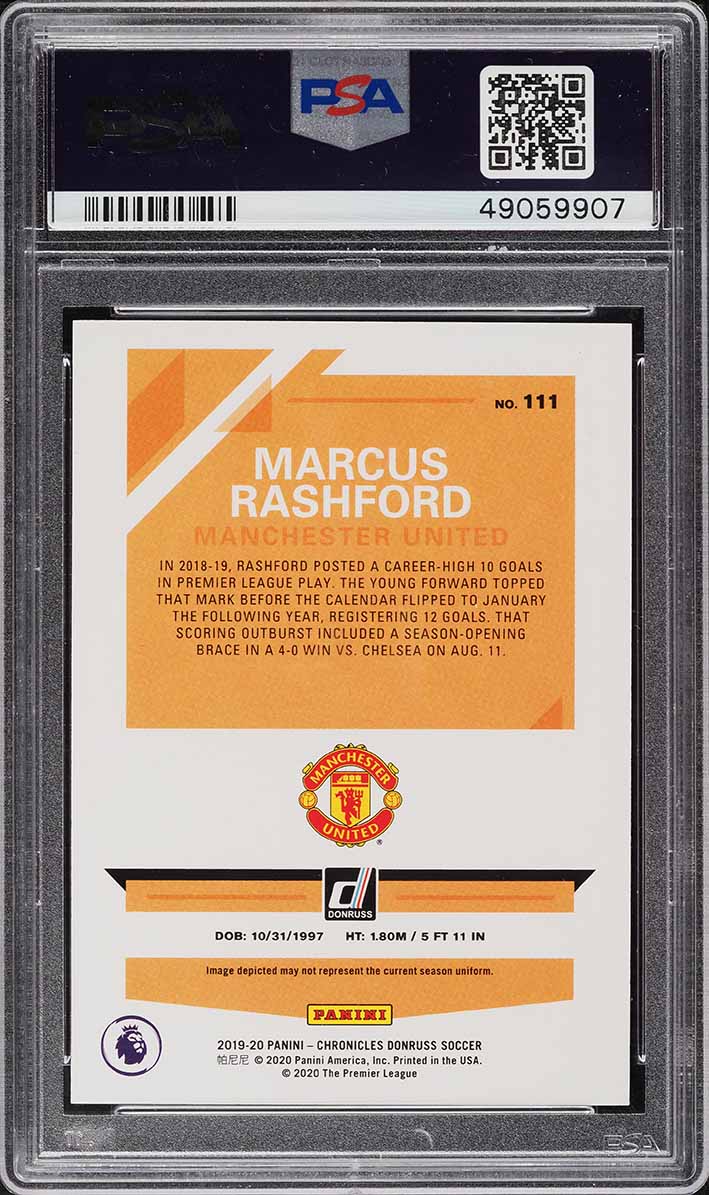 2019 Panini Chronicles Donruss Red Laser Marcus Rashford /99 #111
