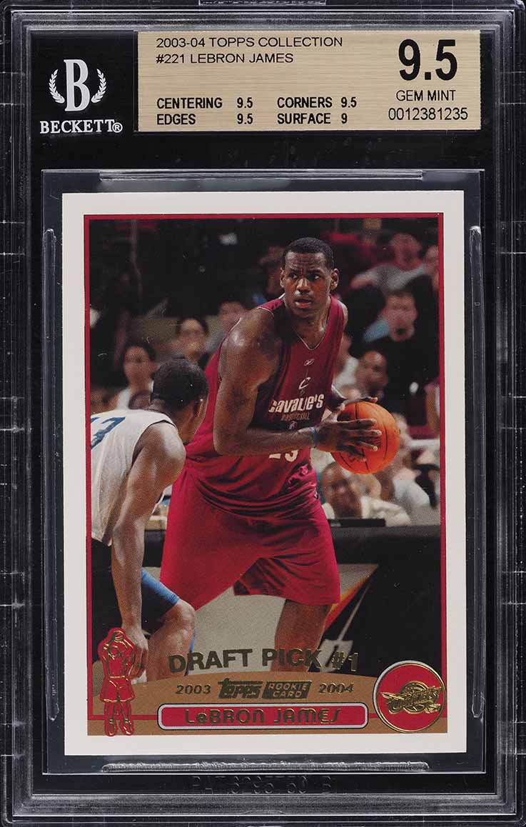 2003 Topps Collection LeBron James ROOKIE #221 BGS 9.5 GEM MINT