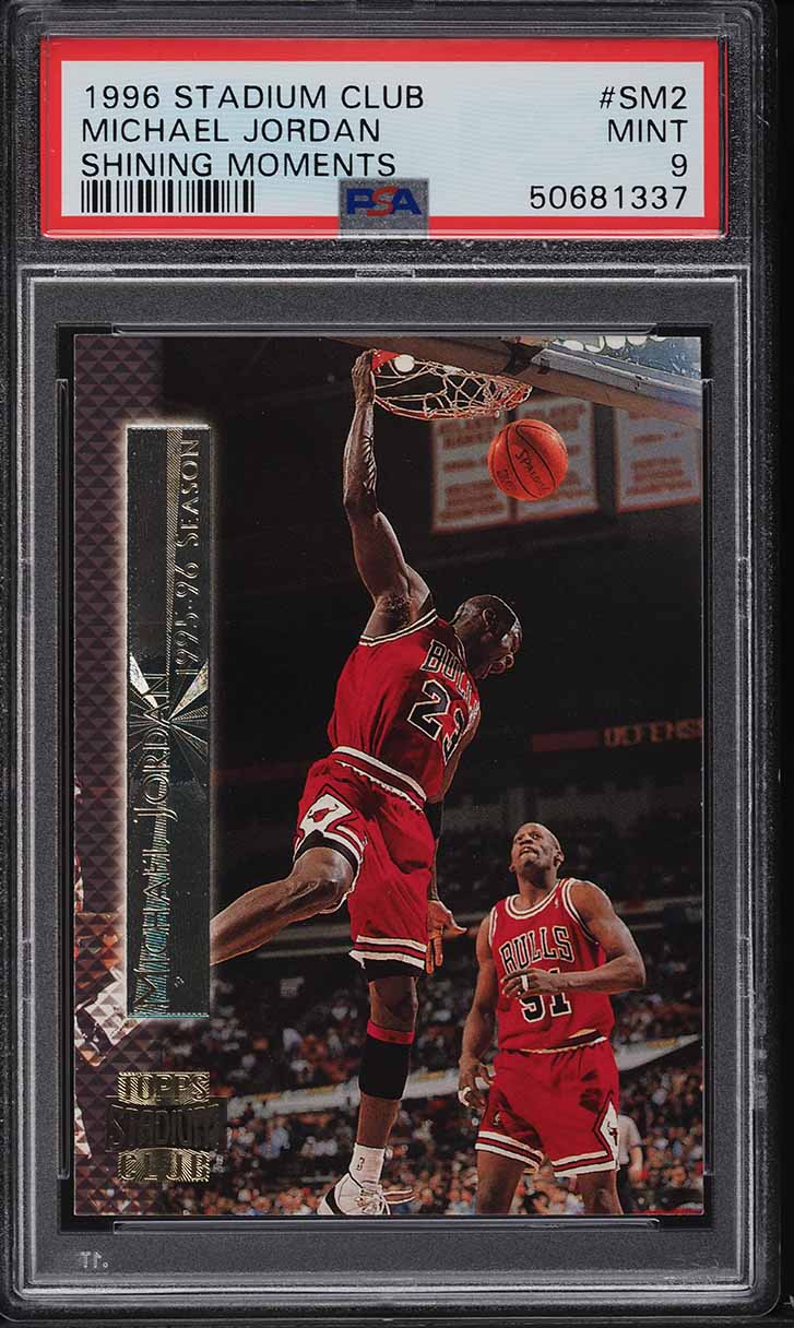 1996 Stadium Club Shining Moments Michael Jordan #SM2 PSA 9 MINT