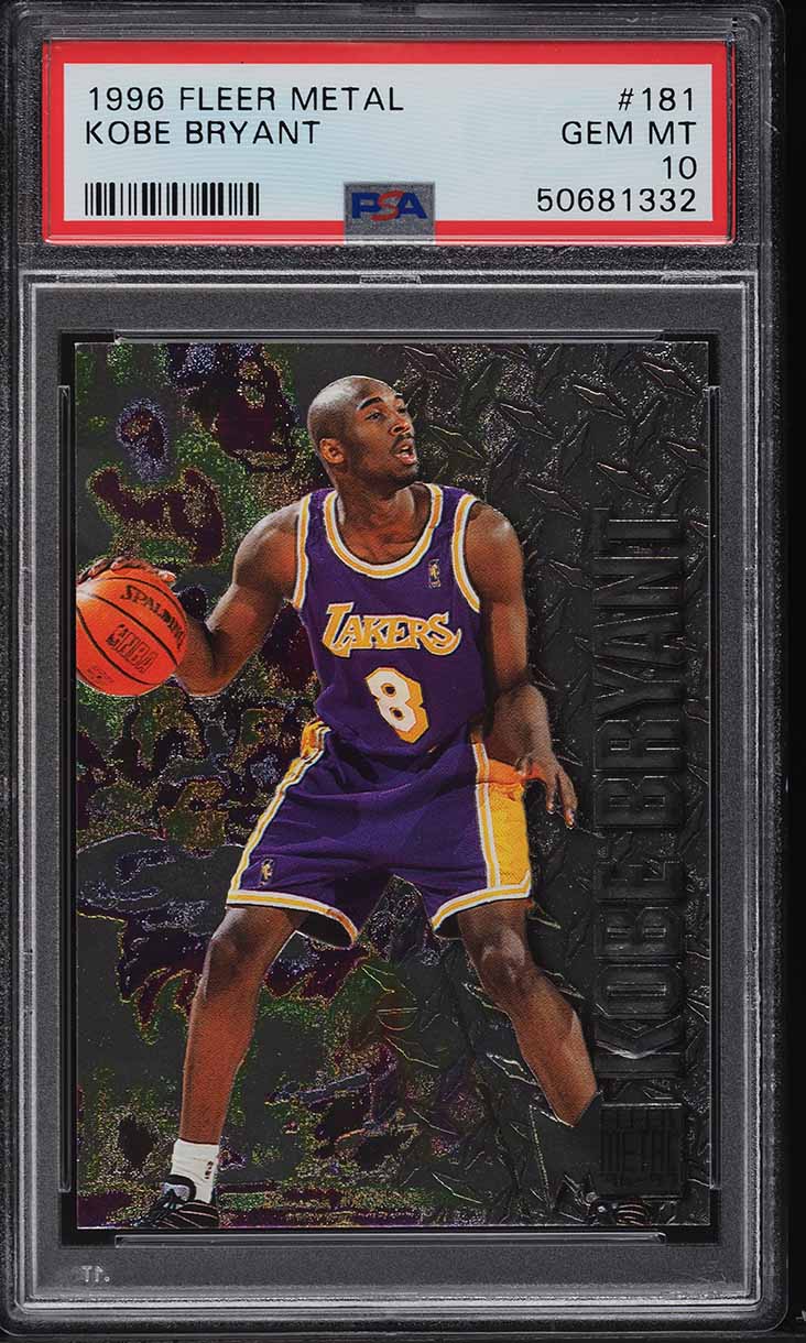 1996 Metal Basketball Kobe Bryant ROOKIE #181 PSA 10 GEM MINT on