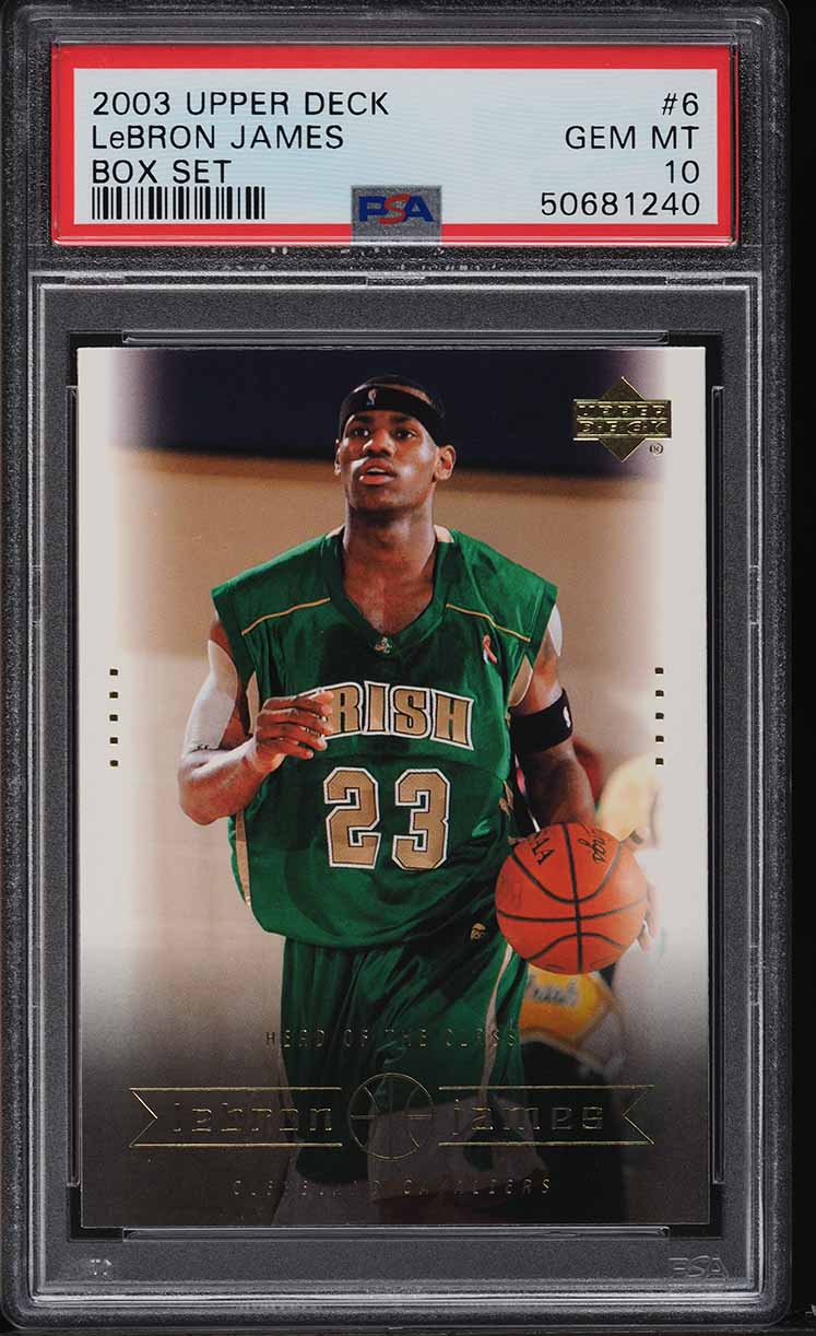 2003 Upper Deck Lebron James Box Set Lebron James ROOKIE RC #6 PSA 10 GEM MINT